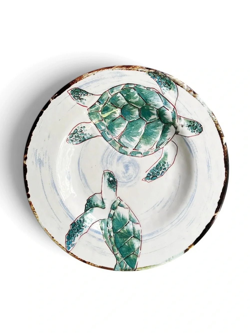 Tommy Bahama Coastal Sea Life Melamine Plates - Set of 4